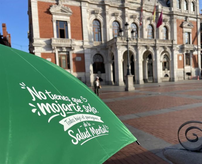 Imange de un paraguas que promociona la Salud Mental.