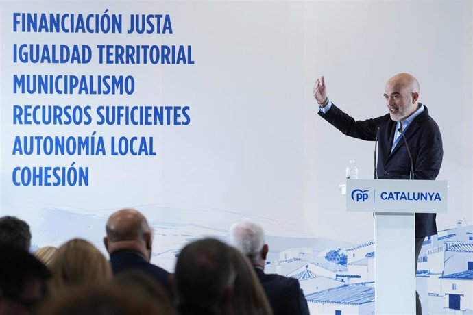 Archivo - El líder del PP en el Ayuntamiento de Barcelona, Dani Sirera, durante un acto del PP sobre financiación local, en el espacio Talent Garden, a 17 de marzo de 2026, en Barcelona, Catalunya (España)