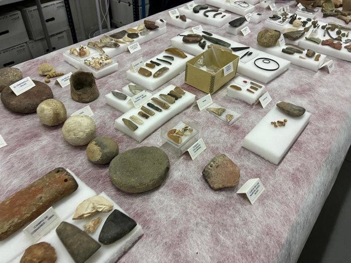 Piezas entregadas al Museo Arqueológico de Almería.