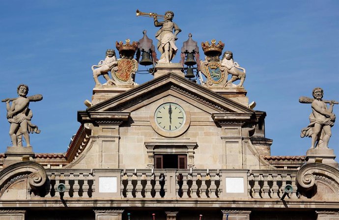 Fachada del Ayuntamiento de Pamplona.