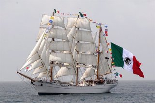 Archivo - Imagen de archivo del buque escuela militar de la Marina mexicana Cuauhtémoc.
