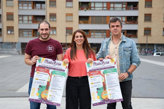 Presentación del festival Musika Bizian en Galdakao (Bizkaia).