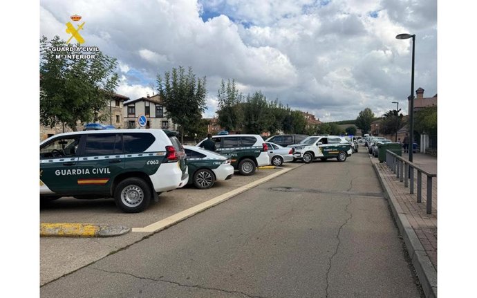 Imagen de parte del dispositivo de búsqueda del joven desaparecido en Aguilar de Campoo