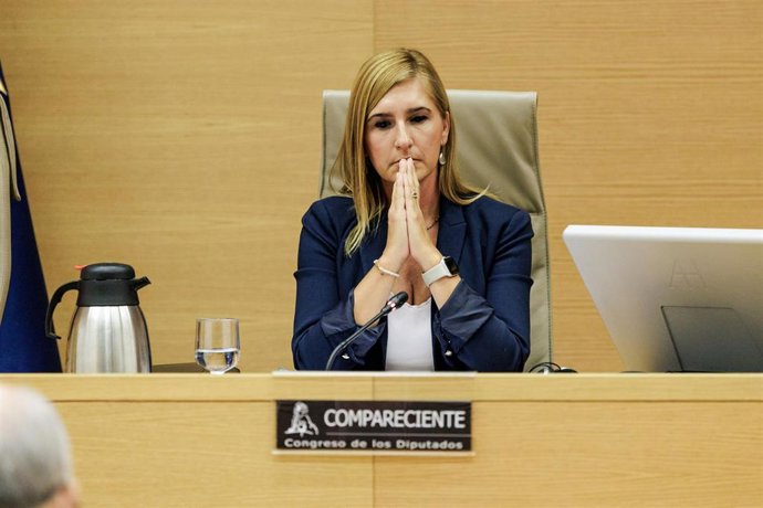 La exconsellera de Justicia e Interior de la Generalitat Valenciana Salomé Pradas comparece ante la Comisión de Investigación sobre la dana, en el Congreso de los Diputados, a 28 de septiembre de 2026, en Madrid (España). 