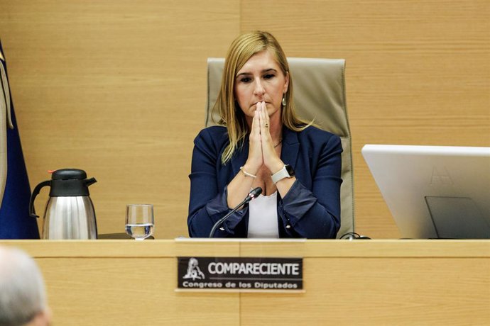 L'exconsellera de Justícia i Interior de la Generalitat Valenciana Salomé Pradas compareix davant de la Comissió d'Investigació sobre la dana, en el Congrés dels Diputats, a 28 de setembre del 2026, a Madrid (Espanya). 