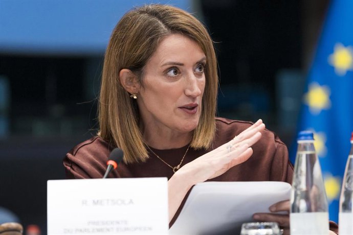 La presidenta del Parlamento Europeo, Roberta Metsola