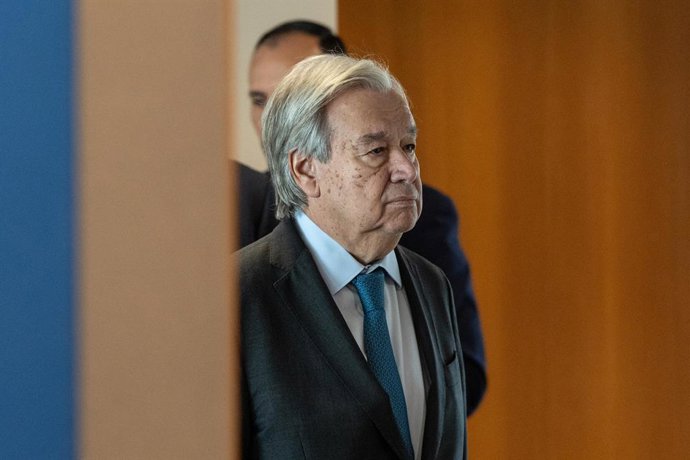 25 de setembro de 2026, Bronx, Nova York, EUA: O secretário-geral António Guterres se reúne com o Dr. Masoud Pezeshkian, presidente da República Islâmica do Irã, na sede das Nações Unidas em Nova York, NY, em 25 de setembro de 2026.