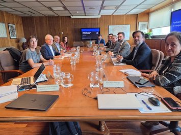 El consejero de Industria, Eduardo Arasti, se ha reunido este lunes en Madrid con el secretario de Estado de Energía, Joan Groizard, y representantes de Red Eléctrica (REE)