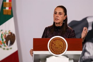 October 5, 2026: TO-45353- Ciudad de México. 2026-10 -05. Claudia Sheinbaum Pardo, President of Mexico, during the daily morning press conference in the Treasury Room of the National Palace in Mexico City.  Photo by Alejandro GodÍnez/Clasos.com.