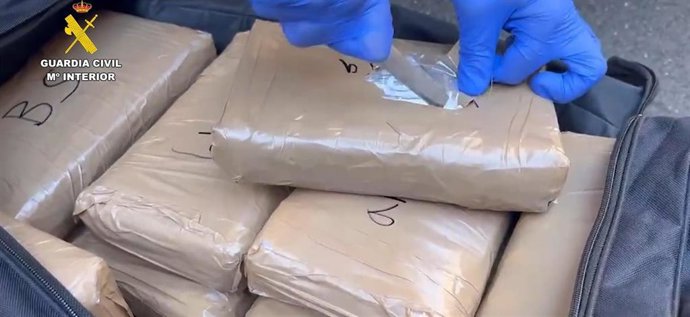 Imagen de la cocaína intervenida en una operación por tráfico internacional con Gran Bretaña desde Málaga y Granada