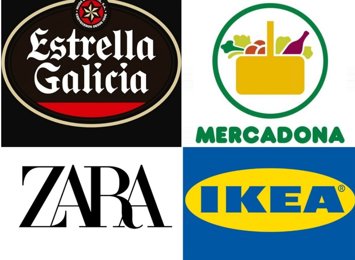 Estrella Galicia, Mercadona, Zara, Ikea 