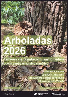 Cartel arboladas 2026 Diputación de Málaga.
