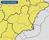 Foto: La Aemet activa avisos amarillos por lluvias y tormentas en la Región de Murcia desde esta medianoche