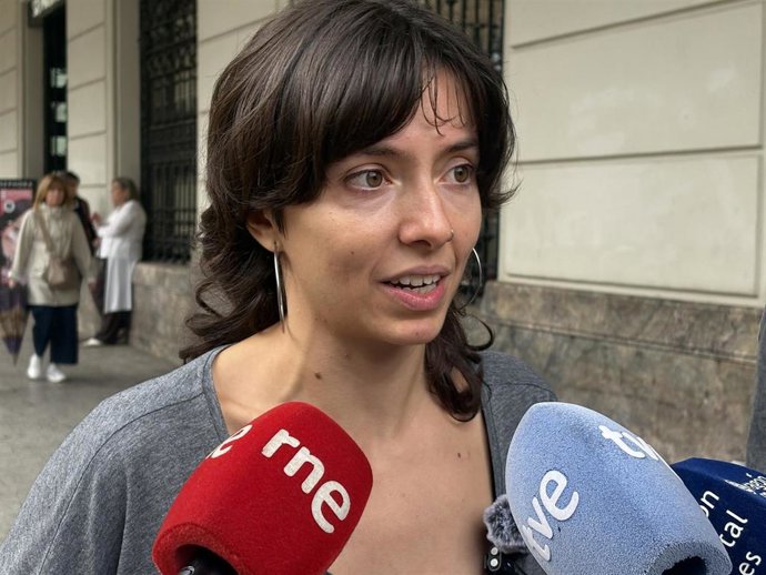 La portavoz del Sindicato de Inquilinas de Zaragoza, Paula Ríos.