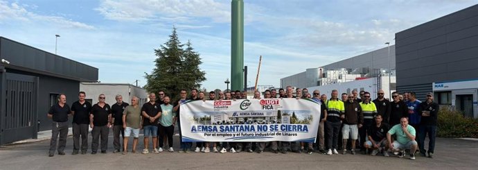 Concentración contra el cierre y el ERE extintivo en Aemsa Santana.
