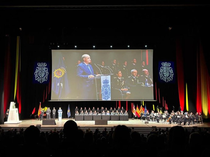 El director general de la Policía Nacional, Francisco Pardo Piqueras, en la celebración del Día de la Policía en Barcelona