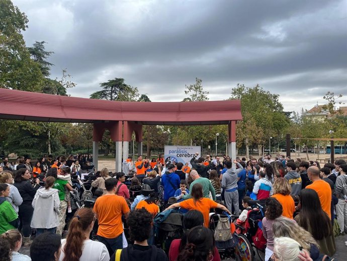 Celebración del Día Mundial de la Parálisis Cerebral, en el Parque Berlín, en el distrito de Chamberí, Madrid, a 6 de octubre de 2026.