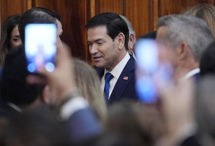 El secretario de Estado estadounidense, Marco Rubio, durante un acto en Washington.