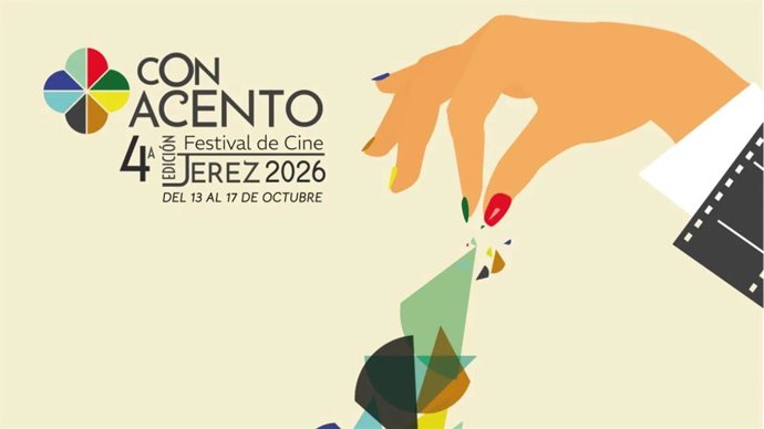 Detalle del cartel de la IV edición del Festival de Cine con Acento de Jerez de la Frontera (Cádiz)