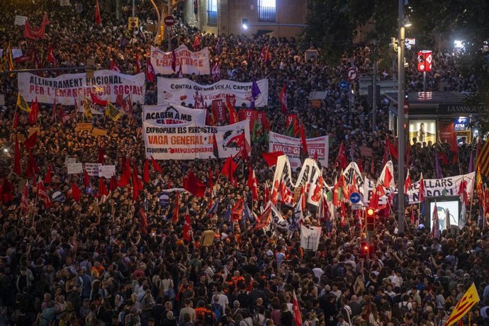 La manifestación por la vivienda del lunes en Barcelona