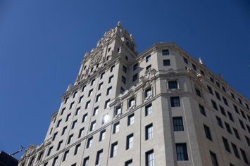 Archivo - Fachada exterior del Edificio Telefónica, a 3 de septiembre de 2026, en Madrid (España).