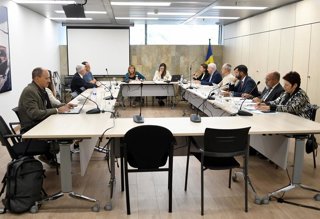 Un instant de la reunió del CES