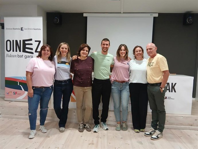Las ikastolas Erentzun, de Viana, y San Fermin, de Cizur Menor, presentan Pamplona los últimos detalles del Nafarroa Oinez 2026.