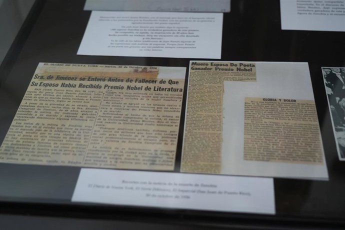 Repercusión en la prensa del Nobel a Juan Ramón Jiménez y la muerte de Zenobia Camprubí.