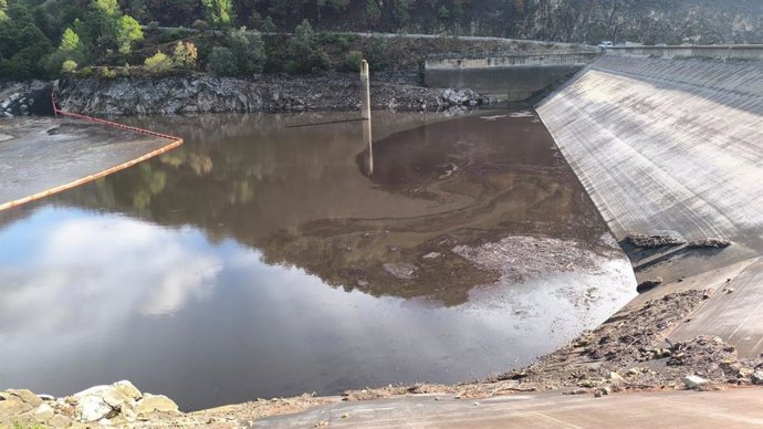 Estado de la presa de Piedralaves después de los episodios de lluvia.