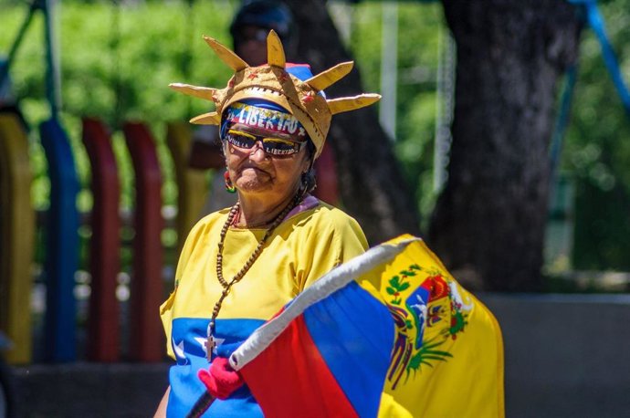 Simpatizantes de Maria Corina Machado se manifiestan en Caracas (Venezuela), a 24 de septiembre de 2026 
