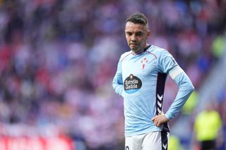 Archivo - Iago Aspas of RC Celta de Vigo looks down during the Spanish League, LaLiga EA Sports, football match played between Atletico de Madrid and RC Celta de Vigo at Riyadh Air Metropolitano stadium on May 09, 2026, in Madrid, Spain.