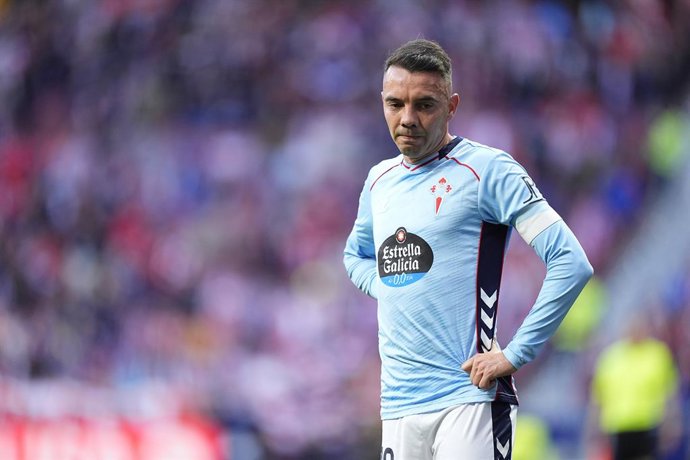 Archivo - Iago Aspas of RC Celta de Vigo looks down during the Spanish League, LaLiga EA Sports, football match played between Atletico de Madrid and RC Celta de Vigo at Riyadh Air Metropolitano stadium on May 09, 2026, in Madrid, Spain.