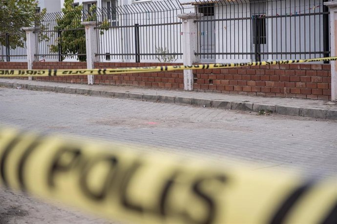 Archivo - Cordón policial de la Policía de Turquía.