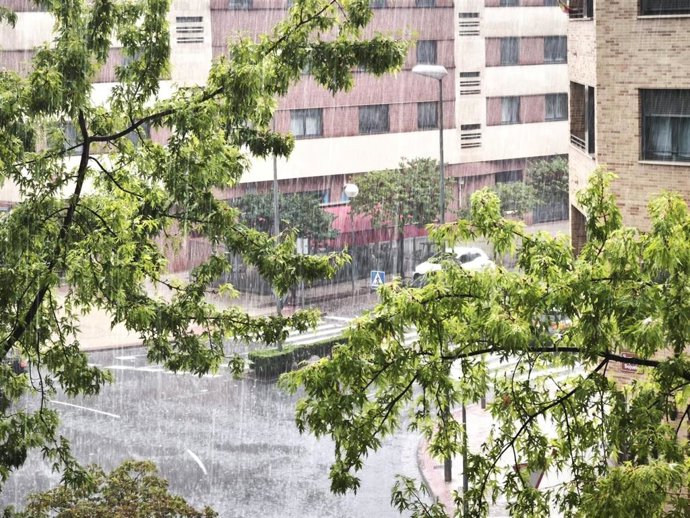 LLuvia en Logroño
