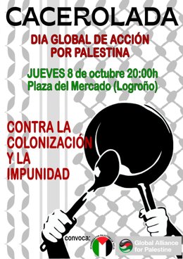 Acampada por Palestina de La Rioja convoca una cacerolada "para denunciar el colonialismo y la impunidad"