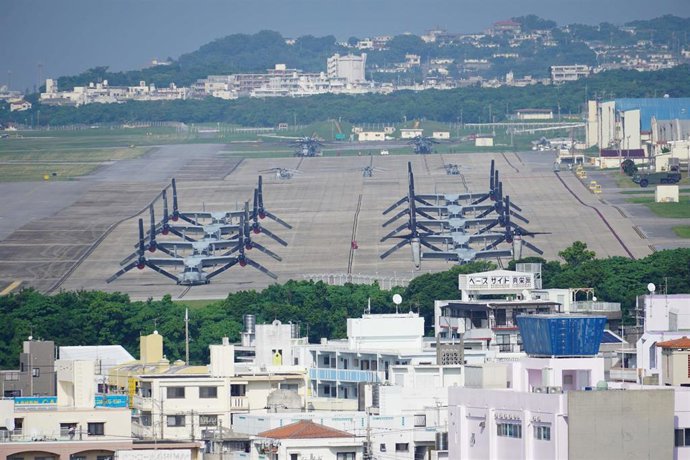 Archivo - Imagen de archivo de la base estadounidense de Futenma en Okinawa.