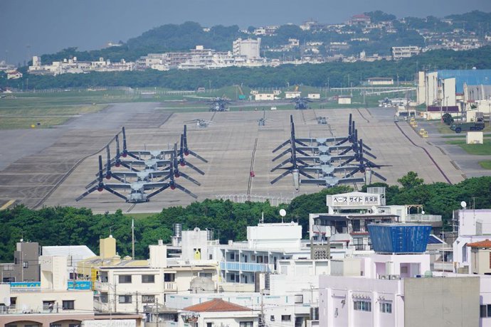 Archivo - Arquivo - Imagem de arquivo da base americana de Futenma, em Okinawa.