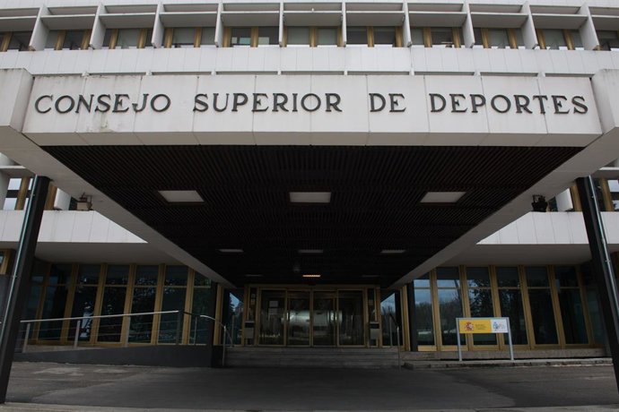Archivo - March 17, 2020, Madrid, MADRID, SPAIN: Illustration, Consejo Superior de Deportes CSD building during the fourth day after the Government declared the state of alarm in Spain and recommended people to stay at home to fight coronavirus COVID-19 o