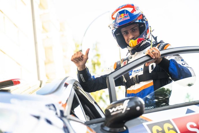Archivo - El piloto español de rallies Gil Membrado (Ford), en el Rally de Finlandia 2026.