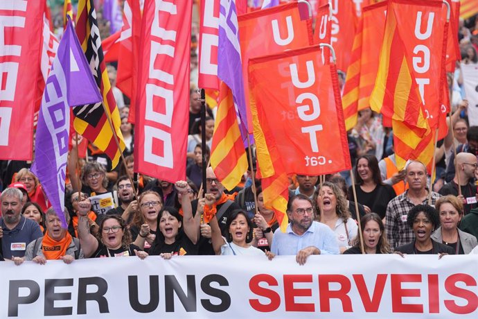 Manifestació del sector social a Barcelona