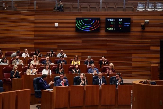Imagen del Pleno de las Cortes de Castilla y León donde se ha aprobado ellímite de gasto no financiero para 2027