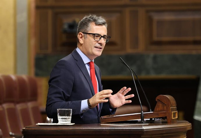 El ministre de la Presidència, Félix Bolaños, en el Congrés dels Diputats, a 30 de setembre del 2026, a Madrid (Espanya). 