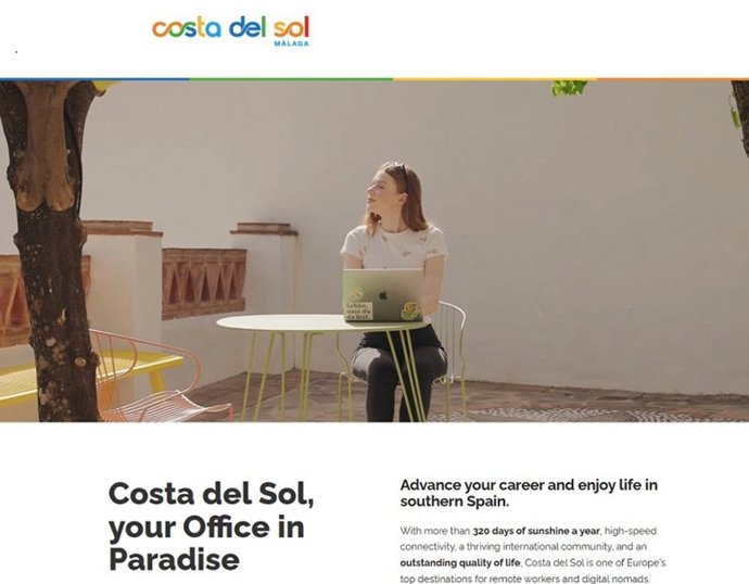 La Costa del Sol promociona su oferta para teletrabajadores con una campaña en cuatro mercados europeos