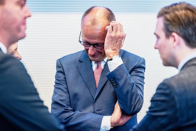 El canciller alemán, Friedrich Merz, durante un acto de la CDU.