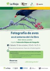 Foto: El Gobierno de La Rioja organiza este sábado en Logroño un taller gratuito de fotografía de aves