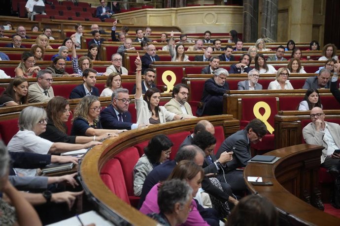 Votación del Parlament en una imagen de archivo