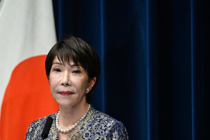 17 de setembro de 2026, Tóquio, Japão: A primeira-ministra japonesa Sanae Takaichi dá uma entrevista coletiva após uma reforma ministerial no gabinete da primeira-ministra, em Tóquio, em 17 de setembro de 2026. — A reforma ministerial teve como objetivo c
