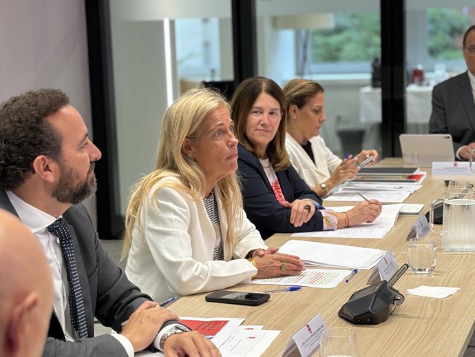 La consejera de Economía, Hacienda y Empleo, Rocío Albert, en la reunión del Comité Autonómico de Formación Profesional.