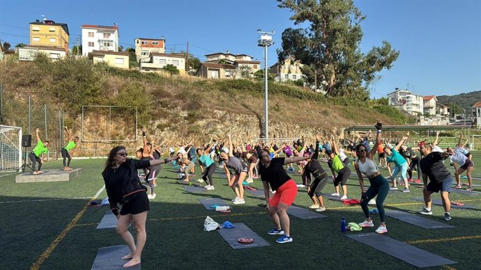 Participantes de la Fundación España Activa durante la Semana Europea del Deporte bajo la campaña 'BEACTIVE'.