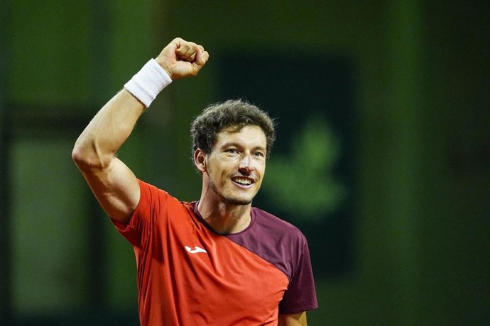 Archivo - El tenista español Pablo Carreño celebra una victoria